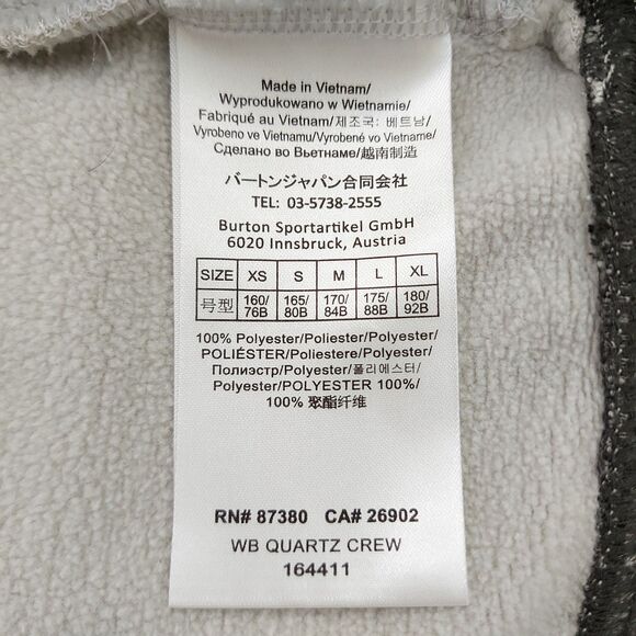 Burton Sweatshirt Mens Large Gray Fleece Warm Dryride Pullover Snowboarding - Picture 10 of 12